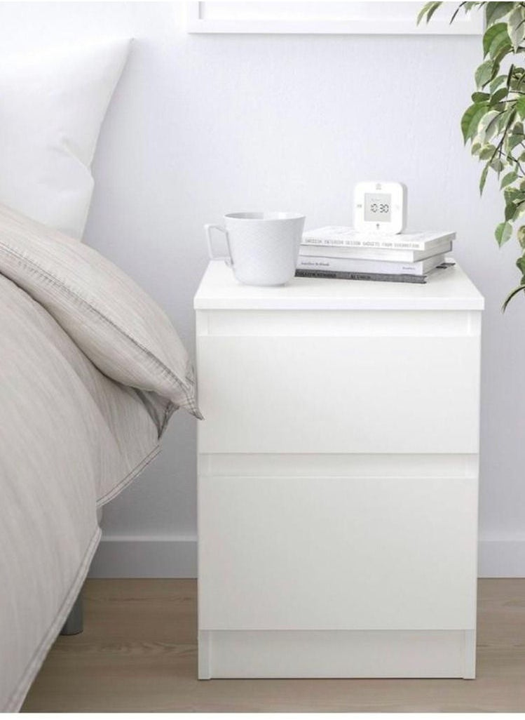 Generic Coltrop Bedside Table with 2 Drawers White  - Image 2