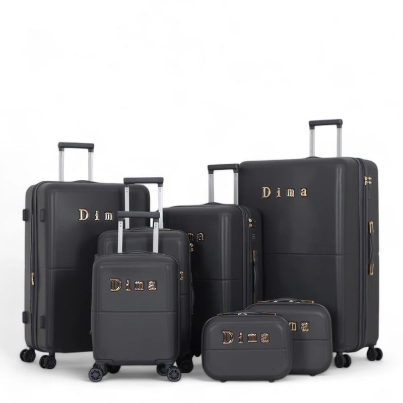 DIMA Travel bag set - 7 pieces, including 5 trolley bags and 2 makeup bags - with double covers - and an expansion zipper - from Dima brand - Image 1