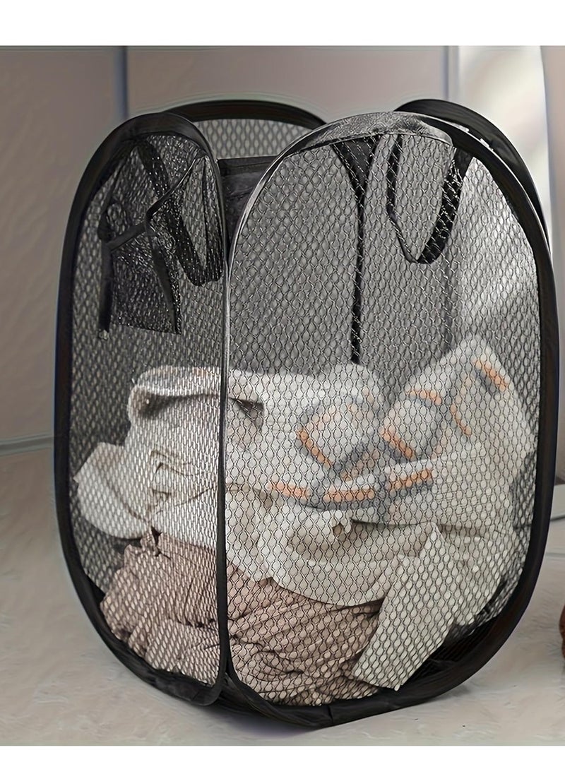 Raxoom - Collapsible Laundry Hamper with High Carbon Steel Frame – Foldable Pop-Up Laundry Basket,| Heavy-Duty Space-Saving Laundry Bag for Home, College Dorm, Travel Storage - Image 1