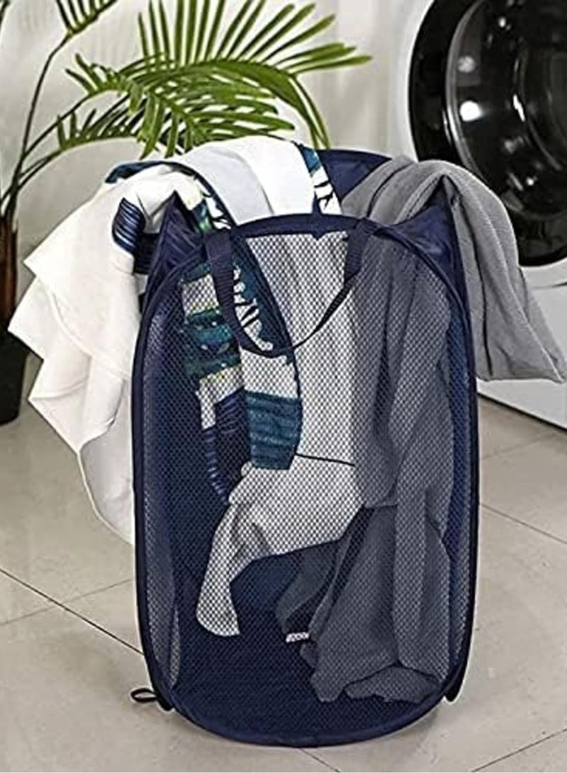 Raxoom Collapsible Laundry Hamper with High Carbon Steel Frame – Foldable Pop-Up Laundry Basket,| Heavy-Duty Space-Saving Laundry Bag for Home, College Dorm, 50L Storage(Black) - Image 4