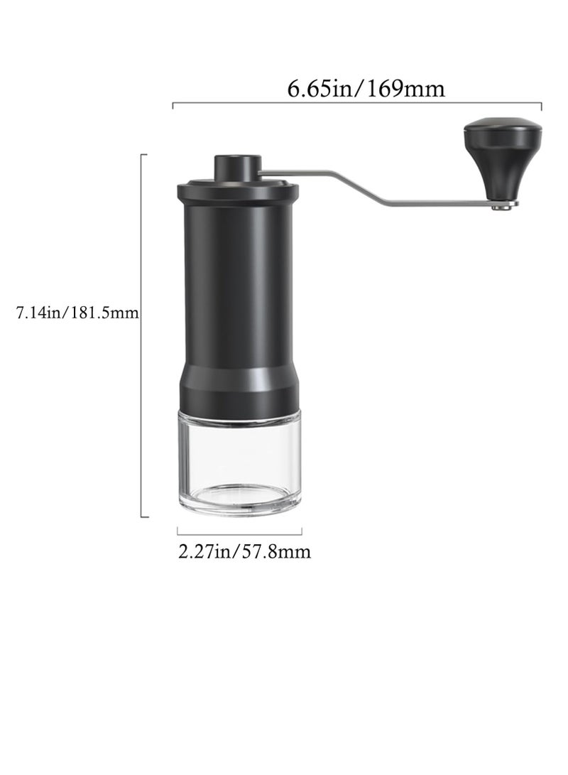 Lezonic Manual Coffee Grinder, Adjustable Coarseness, Ceramic Grinding, Portable Coffee Grinder Manual for Aeropress, Hand Pour, French Press, Espresso - Image 2