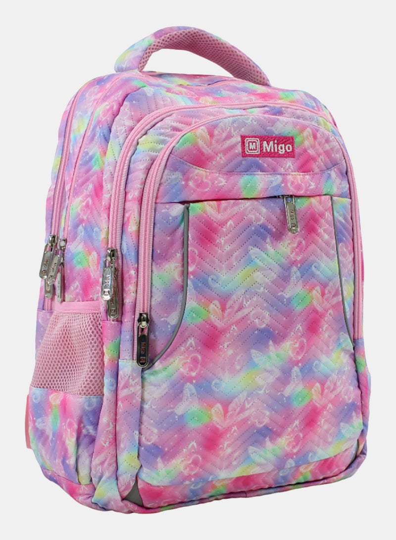 Migo Hearts Backpack 18 Inches – Pink - Image 1