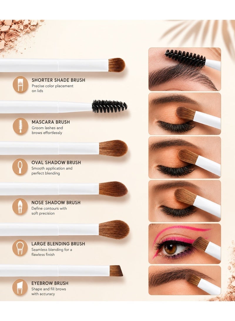 House of Aetheria 14 piece Pearl Make Up Brush Set, V- Shape Puff, Soft Canvas Bag, Make Up Bag - Image 5