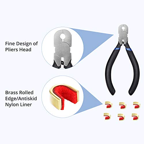 Zonon Bow String Nocking Points Pliers Strings Knock Set T Shape Bow Square Ruler Nocking Buckle Pliers Recurve Turning Kit Archery(Dark Blue) - Image 2