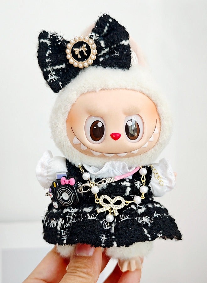 5-Pieces Labubu Multicolor Dolls Clothes Accessories Casual Style Outfit for Pretend Play Doll Clothing Set and Exquisite Accessories Bundle for Kids Play - Image 1