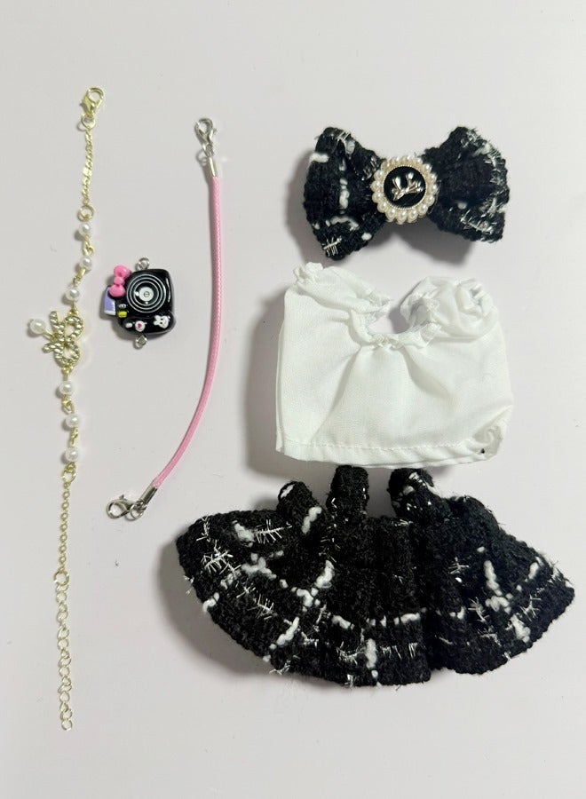 5-Pieces Labubu Multicolor Dolls Clothes Accessories Casual Style Outfit for Pretend Play Doll Clothing Set and Exquisite Accessories Bundle for Kids Play - Image 3