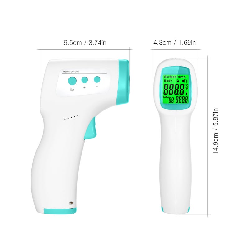 Infrared Thermometer Forehead Thermometer 32 Data Storage Non Contact Thermometers with Tri-colored Backlit LCD Fever Alarm High Precision Handheld Temperature Meter - Image 3