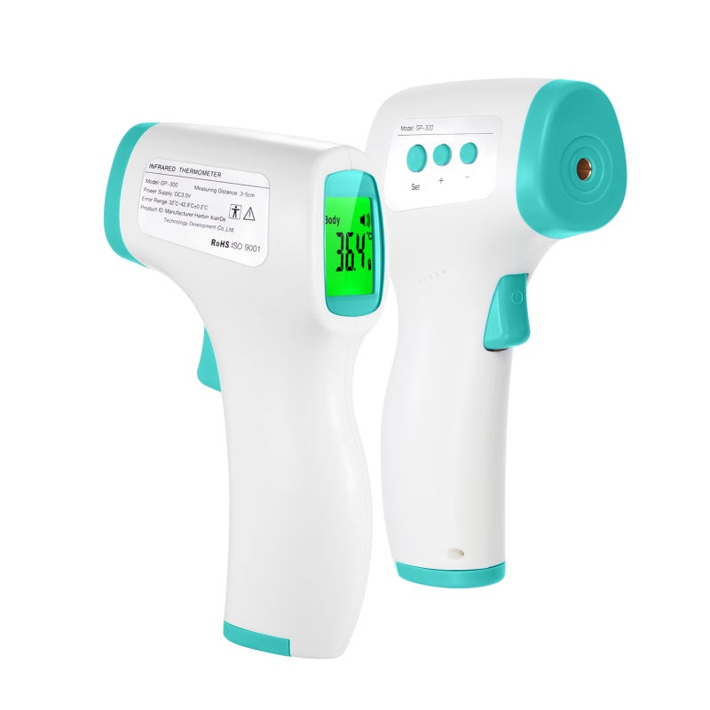 Infrared Thermometer Forehead Thermometer 32 Data Storage Non Contact Thermometers with Tri-colored Backlit LCD Fever Alarm High Precision Handheld Temperature Meter - Image 1