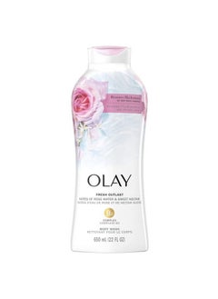 Olay Fresh Outlast Rose Water & Sweet Nectar Body Wash 22 Fl Oz 5.732 Lb  - Image 2