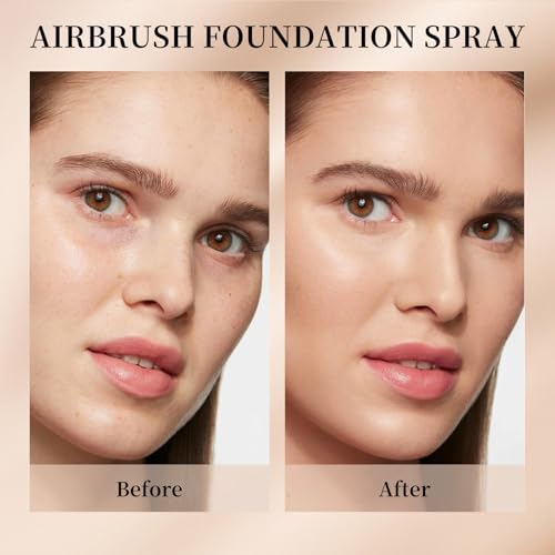 QIUFSSE Air Brush Makeup FoundationSilk Flawless Airbrush MakeupBuildable Coverage Foundation for Older WomenTeenagersMiddleagedMoisturizing Ingredients for Smooth Radiant Skin 02 Beige - Image 3