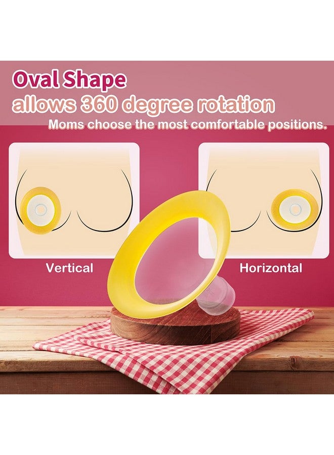 Nenesupply 19mm Oval Flanges Compatible with Medela Breast Pump Parts Replace 19mm Medela Flange Accessories. Work with Pump in Style Parts Symphony Parts Swing Maxi Harmony and Personalfit Flex - Image 2
