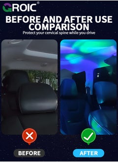 GROIC Car Roof Lights, Mini Led Projection Lamp Star Night, USB Star Projector Night Light, Adjustable Interior Car Lights,Portable Car LED Lights 7 Colors Led Projection Lamp Star Lights for Car Decor  - Image 2