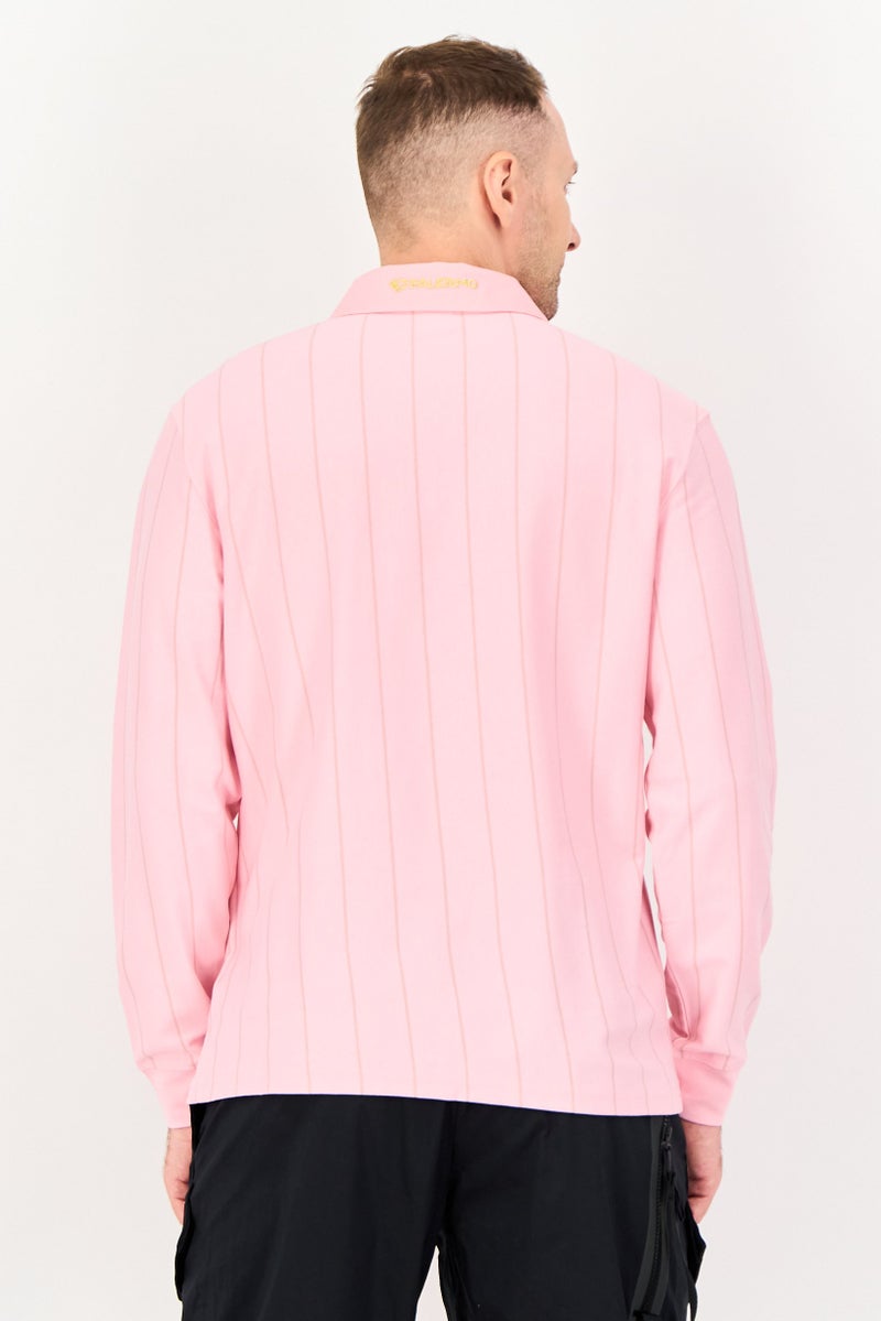 PUMA Palermo x Puma Men Sportswear Fit Long Sleeve Outdoor Polo Shirt, Pink - Image 4