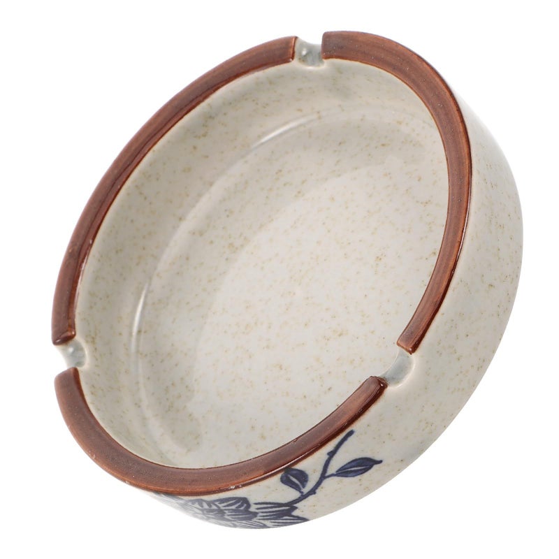 Beaupretty Ceramic Windproof Ashtray Decorative Smoking Tray Home Office - Image 2