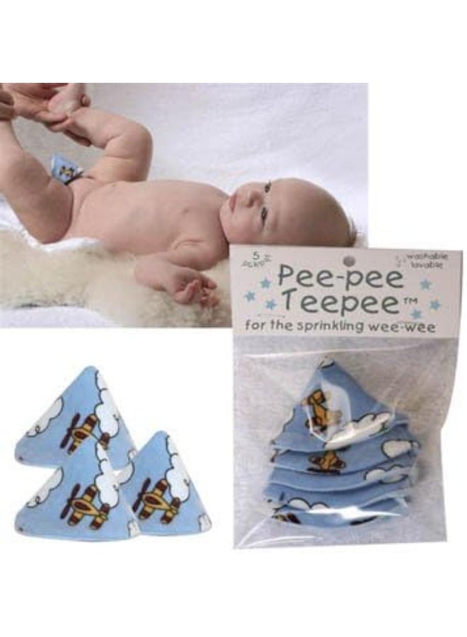 Beba Bean - Peepee Teepee for the Sprinkling WeeWeee, Baby Pee Shield , Airplane Design - 5 pack - Image 3