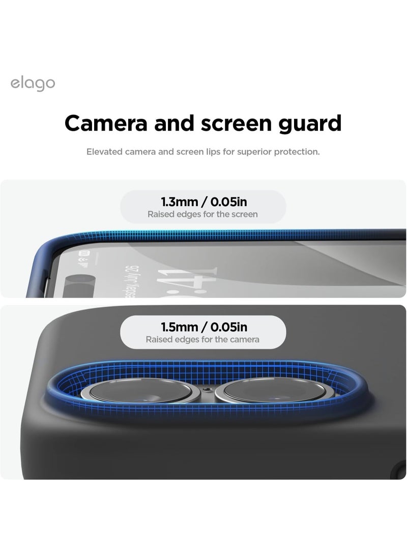 Elago Liquid Silicone for iPhone 16 Plus Case Cover Full Body Protection, Shockproof, Slim, Anti-Scratch Soft Microfiber Lining - Black - Image 5