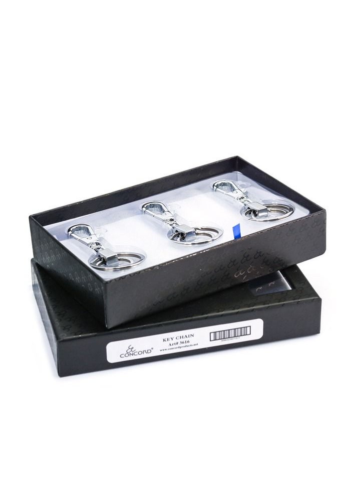 CONCORD Keychain stainless steel 6 pcs / silver  - Image 3