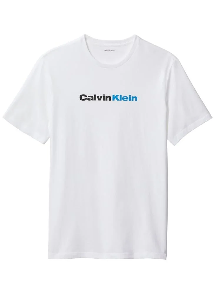 Calvin Klein Jeans  Linear Logo Crew Neck T-Shirt for Men | Best Price UAE