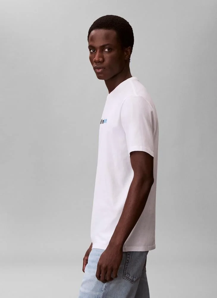Calvin Klein Jeans  Linear Logo Crew Neck T-Shirt for Men | Best Price UAE