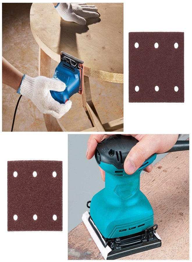كريت آيديا إنشاء فكرة 50x 114x102mm مجموعة أقراص ورقية للصنفرة بخطاف وحلقة 40/60/80/100/120 6 فتحات لتلميع الخشب والمعادن والبلاستيك متوافقة مع ماكيتا BO4555 BO4554 BO4561 - Image 4