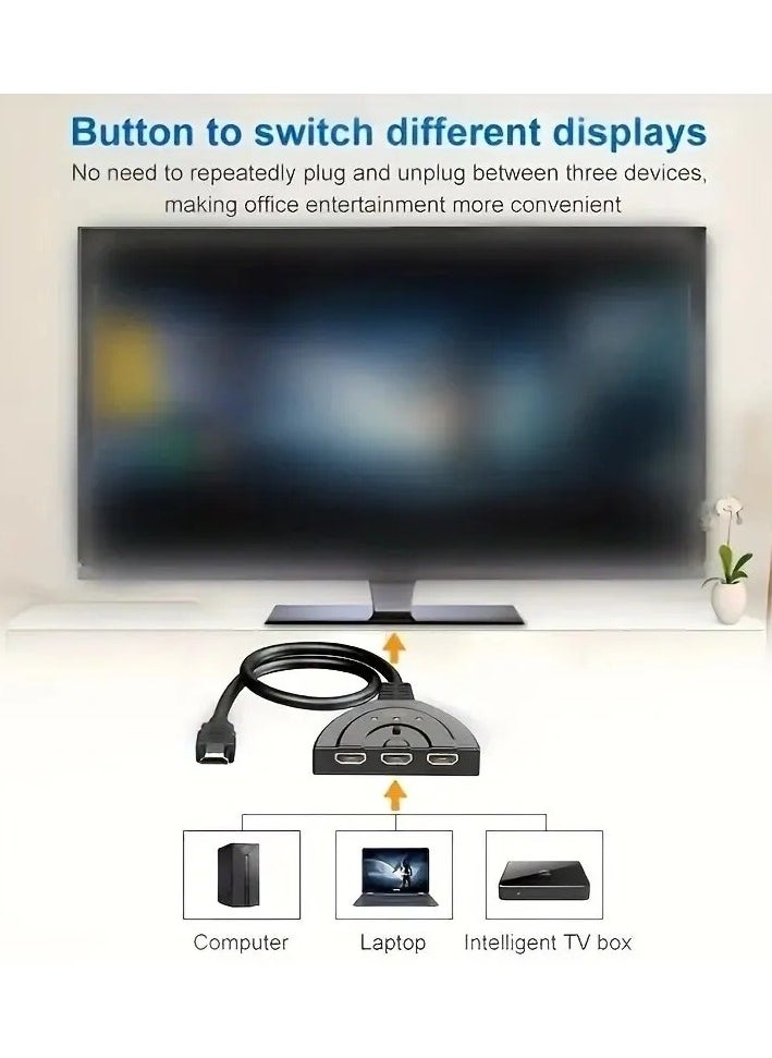 Generic 3-in-1 Smart HDMI Cable Divided Into 3 4K HDTV PS4 Adapters And Supports Selector  - Image 4