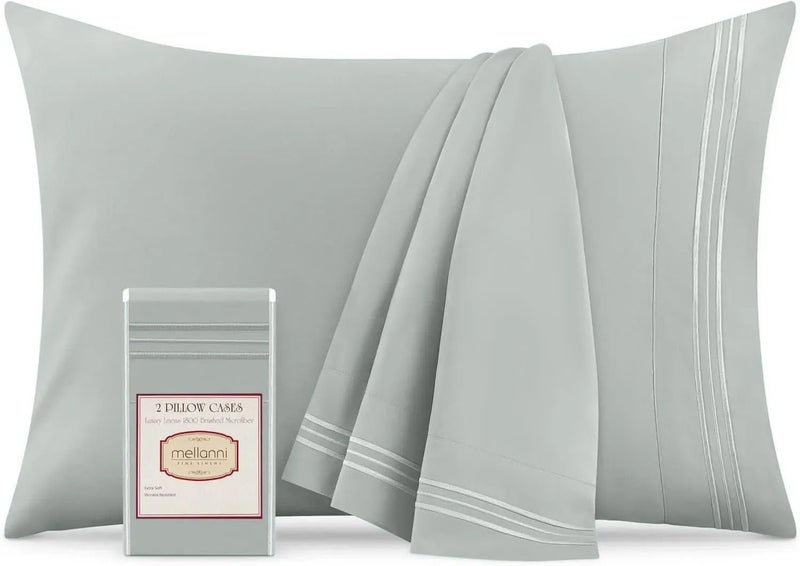 Mellanni Pillow Cases - 2 PC Iconic Collection Pillowcases - Luxury  Extra Soft  Cooling Pillow Covers - Envelope Closure (Standard/Queen 20""x30""  Spa Mint) - Image 1