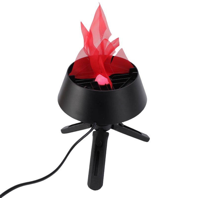 Adjustable Hanging LED Faux Campfire Lamp Realistic Flame Effect Light US Plug 110V - Image 4