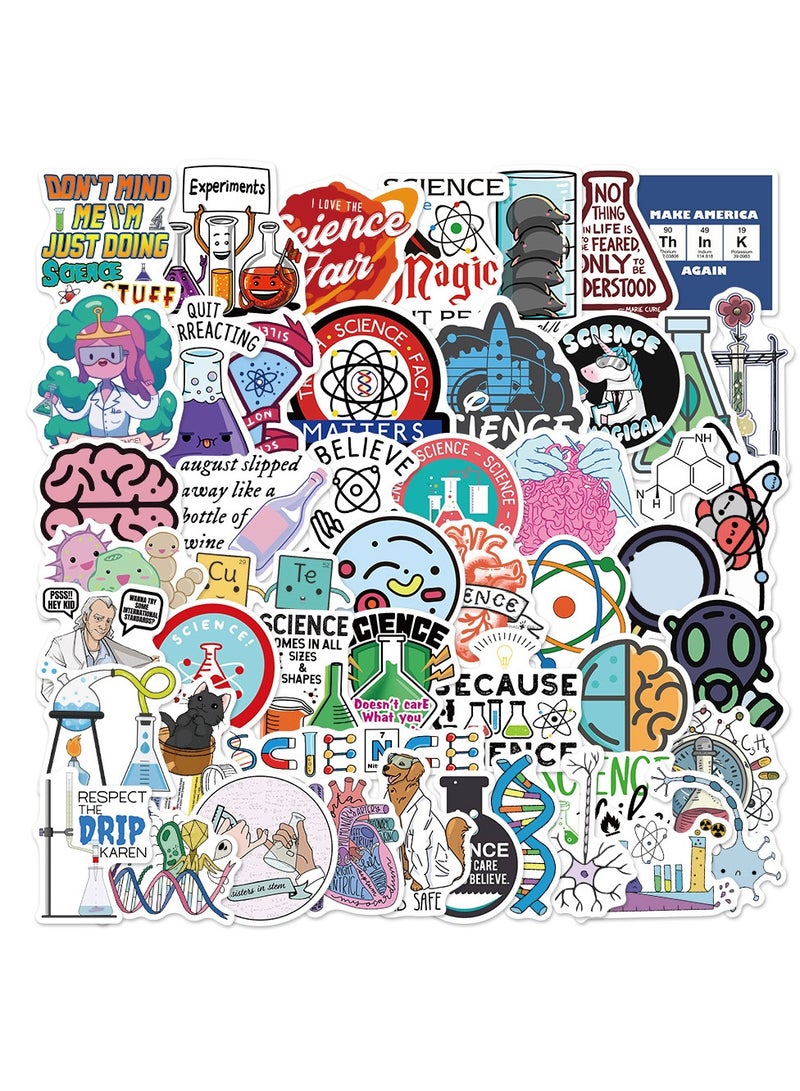 DTBG The Second Set Of 50 Cartoon Laboratory Supplies Stickers, Scientific Graffiti Stickers - Image 1