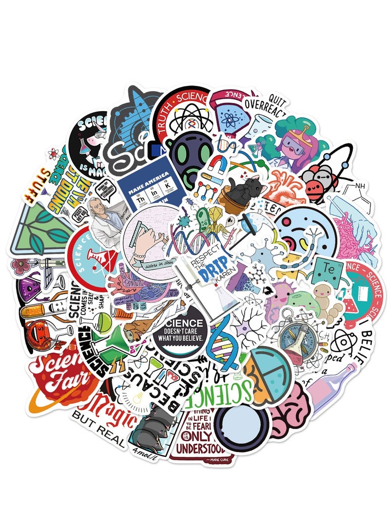 DTBG The Second Set Of 50 Cartoon Laboratory Supplies Stickers, Scientific Graffiti Stickers - Image 2