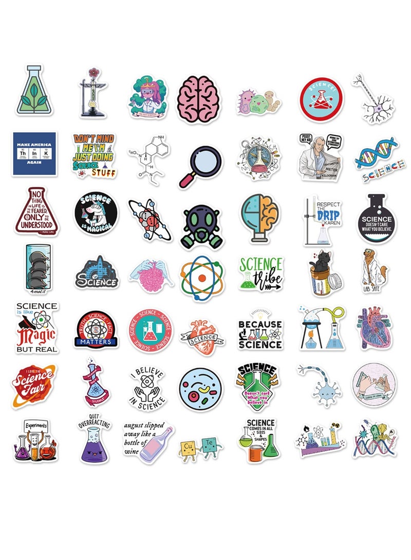 DTBG The Second Set Of 50 Cartoon Laboratory Supplies Stickers, Scientific Graffiti Stickers - Image 3