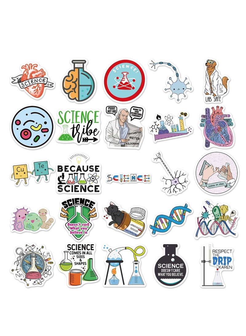 DTBG The Second Set Of 50 Cartoon Laboratory Supplies Stickers, Scientific Graffiti Stickers - Image 4