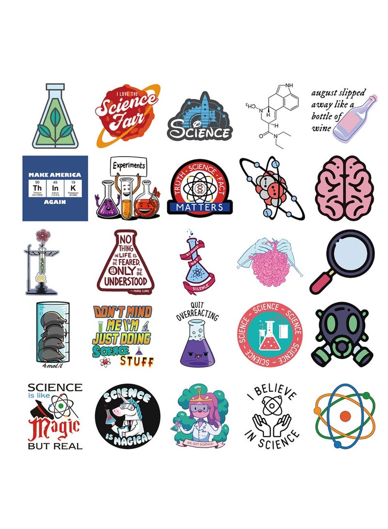 DTBG The Second Set Of 50 Cartoon Laboratory Supplies Stickers, Scientific Graffiti Stickers - Image 5