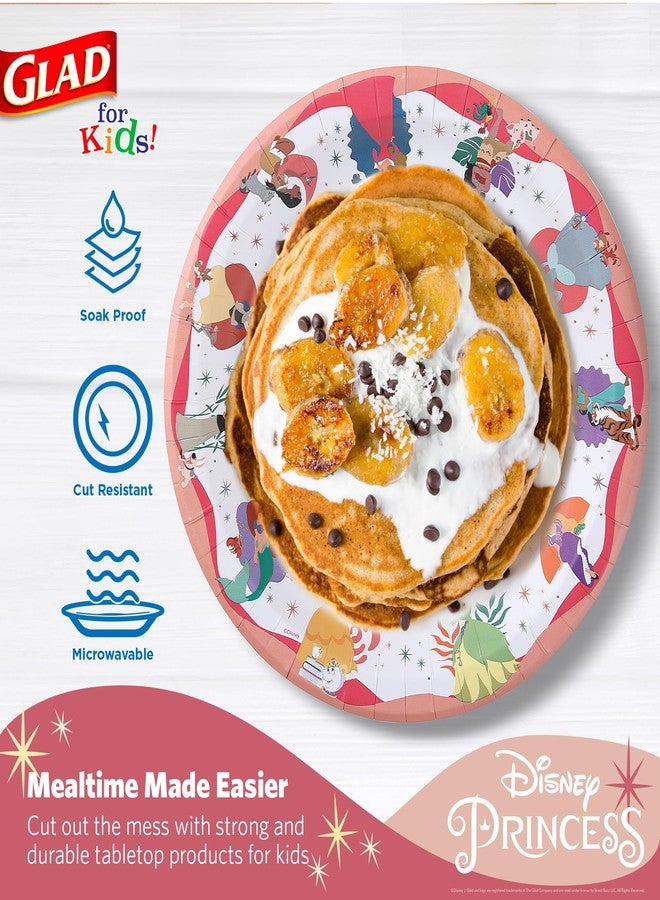 Glad for Kids Disney Princess Magic is in All of US 10” Paper Plates | Disney Princess Paper Plates, Kids Snack Plates | Kid-Friendly Paper Plates for Everyday Use, 20 Ct - Image 4