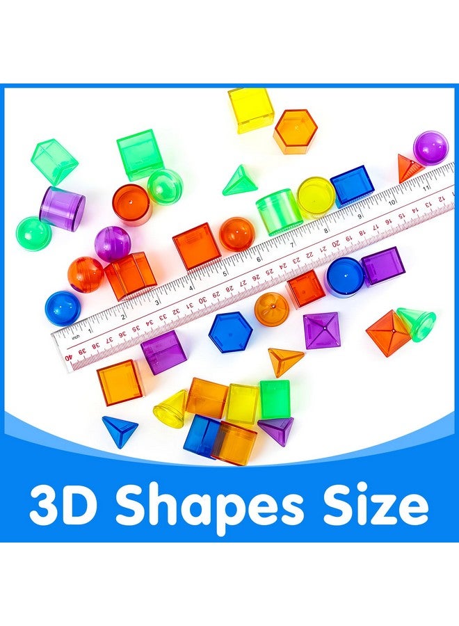 Odoorgames 100 Pcs 3D Shapes for Teaching - Geometric Solids and Geometry Manipulatives for Classroom - Enhance Learning Experience - Image 2