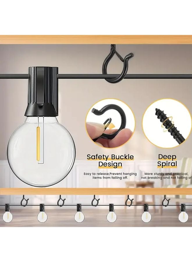 24 Packs Medium Heavy Duty Rust Resistant Iron Ceiling Hooks With Safety Lock - Image 3