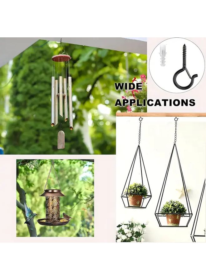 24 Packs Medium Heavy Duty Rust Resistant Iron Ceiling Hooks With Safety Lock - Image 2