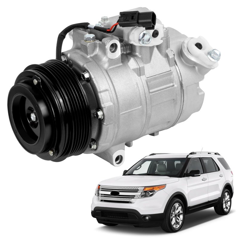 Air Conditioner AC Compressor with Ford Explorer 2011 2012 2013 2014 2015V6 35L3496CCKeep Cooling