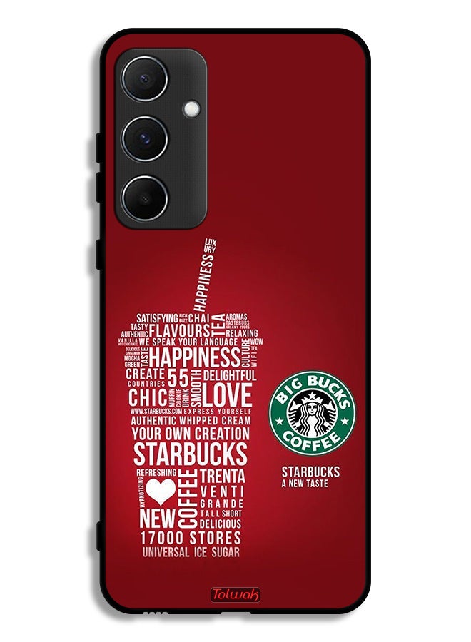 Tolwak Samsung Galaxy A55 5G Protective Case Cover Coffee Sticker - Image 1