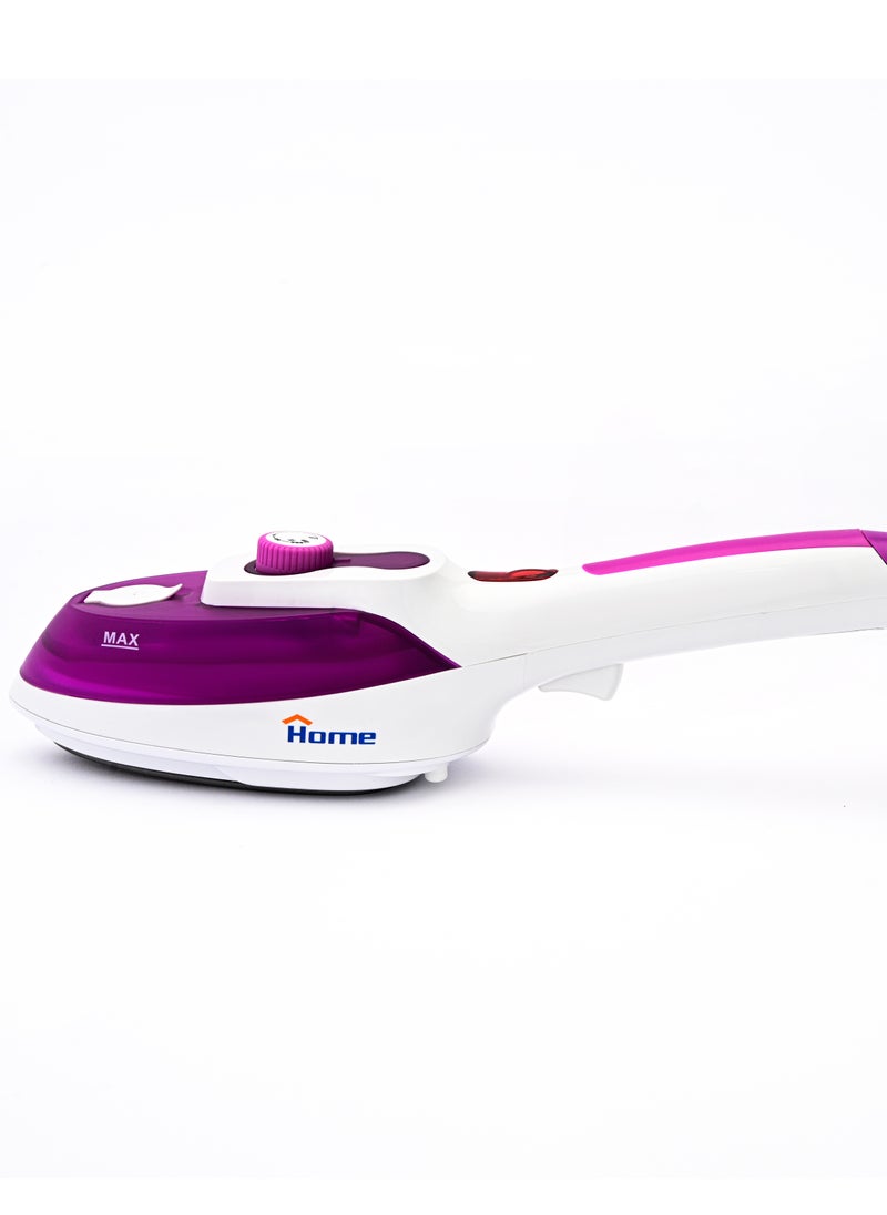 Home - Steam dryer  Power: 900W-20V-50Hz. Water tank capacity: 60ml. Dry ironing function. Suitable for home use and trips. Steam ironing. Includes a brush to remove fabrics and lint. Softens wrinkles and wrinkles from dresses, curtains, tablecloths and more. Faster and easier than ironing. - Image 1