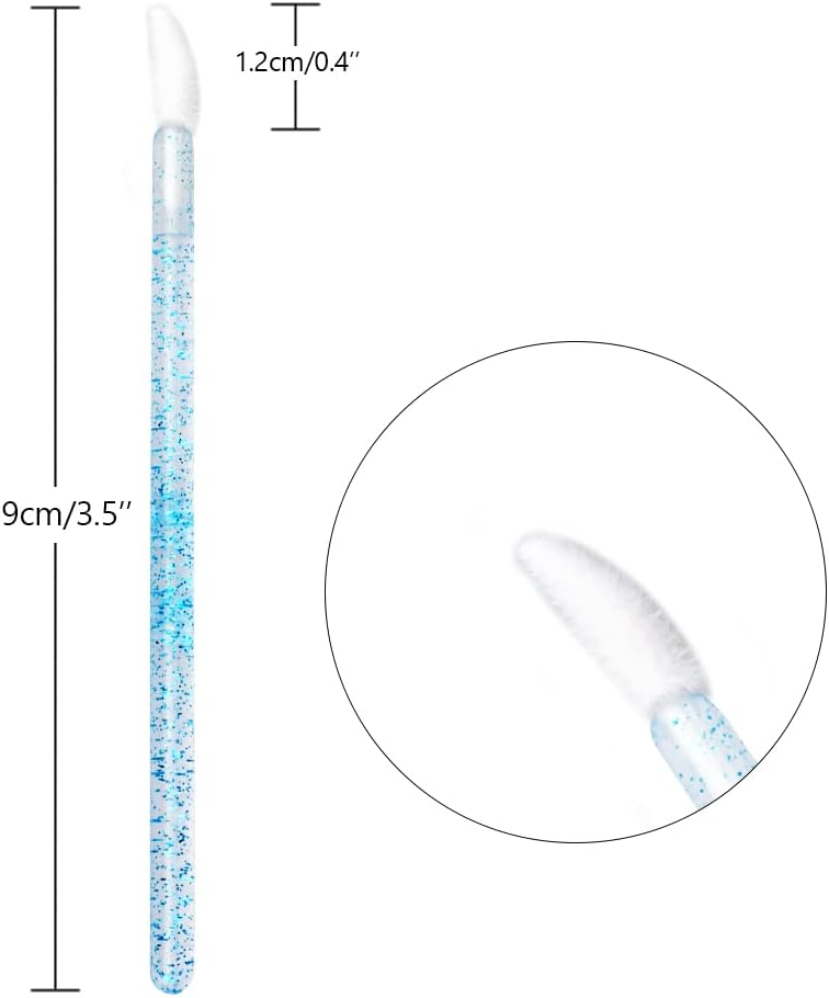 g2plus 100PCS Glitter Crystal Lip Brush, Disposable Lip Brushes Lip Gloss Applicators Lipstick Gloss Wands Applicator Perfect Makeup Tool Kits (Multi-colored) - Image 2