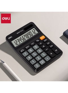 Deli Deli EM222C Tiltable Desktop Calculator with 12-Digit Display, Dual Power (Solar/Battery), Anti-Slip Base & 3-Year Warranty  - Image 2