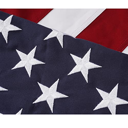 Homissor American Flag Cotton Flags 3x5 USA Flags Embroidered Star Heavy Duty US Flag Sewn Stripes for Indoor - Image 2