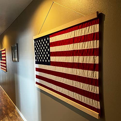 Homissor American Flag Cotton Flags 3x5 USA Flags Embroidered Star Heavy Duty US Flag Sewn Stripes for Indoor - Image 3