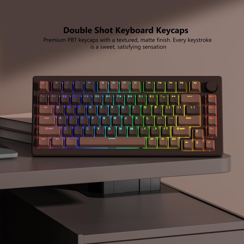 Womier Keycaps for Mechanical Keyboard, PBT Keycaps Cherry Profile, Shine Through Key Cap 60 65 75 100 Percent for 61/64/68/84/87/100/104/108 Retro Gaming Mechanical Keyboard - Image 3
