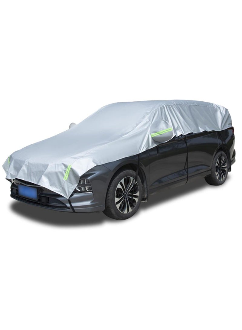 Half SUV MPV 185"-200" Car Body Cover All Weather, Outdoor Indoor for Season Waterproof Dustproof UV Resistant Snowproof Protect Your Windshield and Roof - Image 1