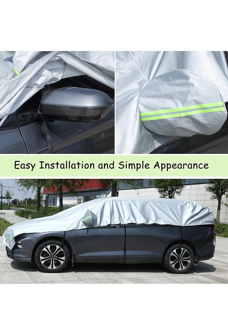 Half SUV MPV 185"-200" Car Body Cover All Weather, Outdoor Indoor for Season Waterproof Dustproof UV Resistant Snowproof Protect Your Windshield and Roof - Image 5