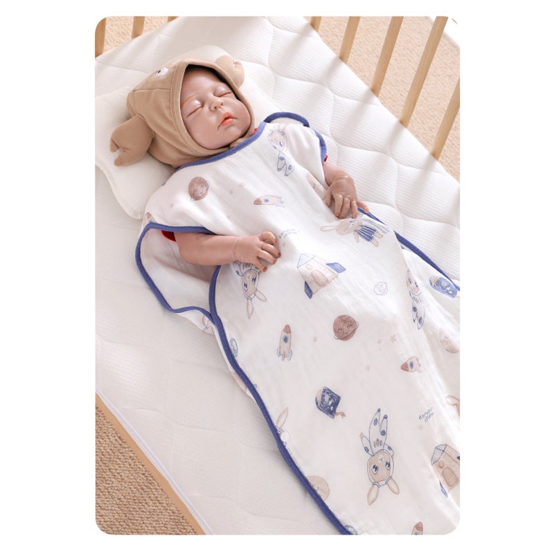 Baby sleeping bag sleeveless vest-style sleepwear bamboo cotton gauze baby belly protection against cold - Image 5