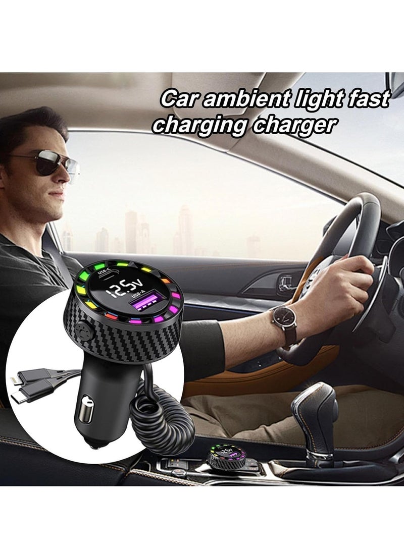 JAJEEK "2024 Car Phone Charger - Quick Charge 2-Port Adapter with Stretchable Cable for Phones and Tablets - Universal Vehicle Charging Solution" - Image 5