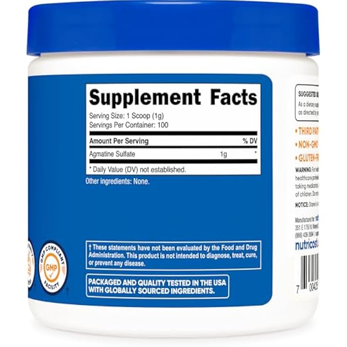 Nutricost Agmatine 100 Grams - Pure Agmatine Powder 100 Servings (Agmatine Sulfate) - Image 5