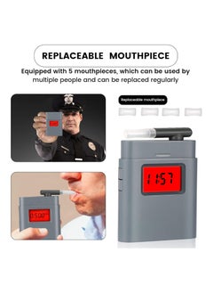 KASTWAVE Portable Alcohol Tester Alcohol Breathalyzer, Digital Led Display Quick Response, with Dust Cover, Professional Accurate Detection Breath Analyzer Detector for Family, Personal, Driver  - Image 2